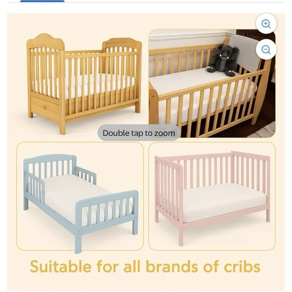 Fitted Crib Mattress Cover Vinyl Standard Size 28